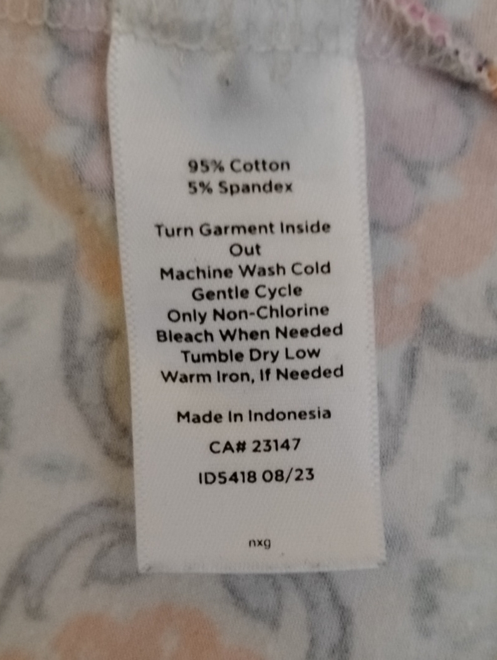Talbots Bright Floral Medallion Tee in Pink, Coral Green Orange Blue Pink - Picture 7 of 7